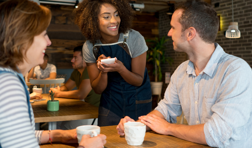 customers at restaurant